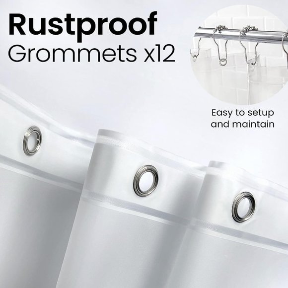 Metal Shower Curtain Hooks (12 ct, New) - Picture 6 of 6